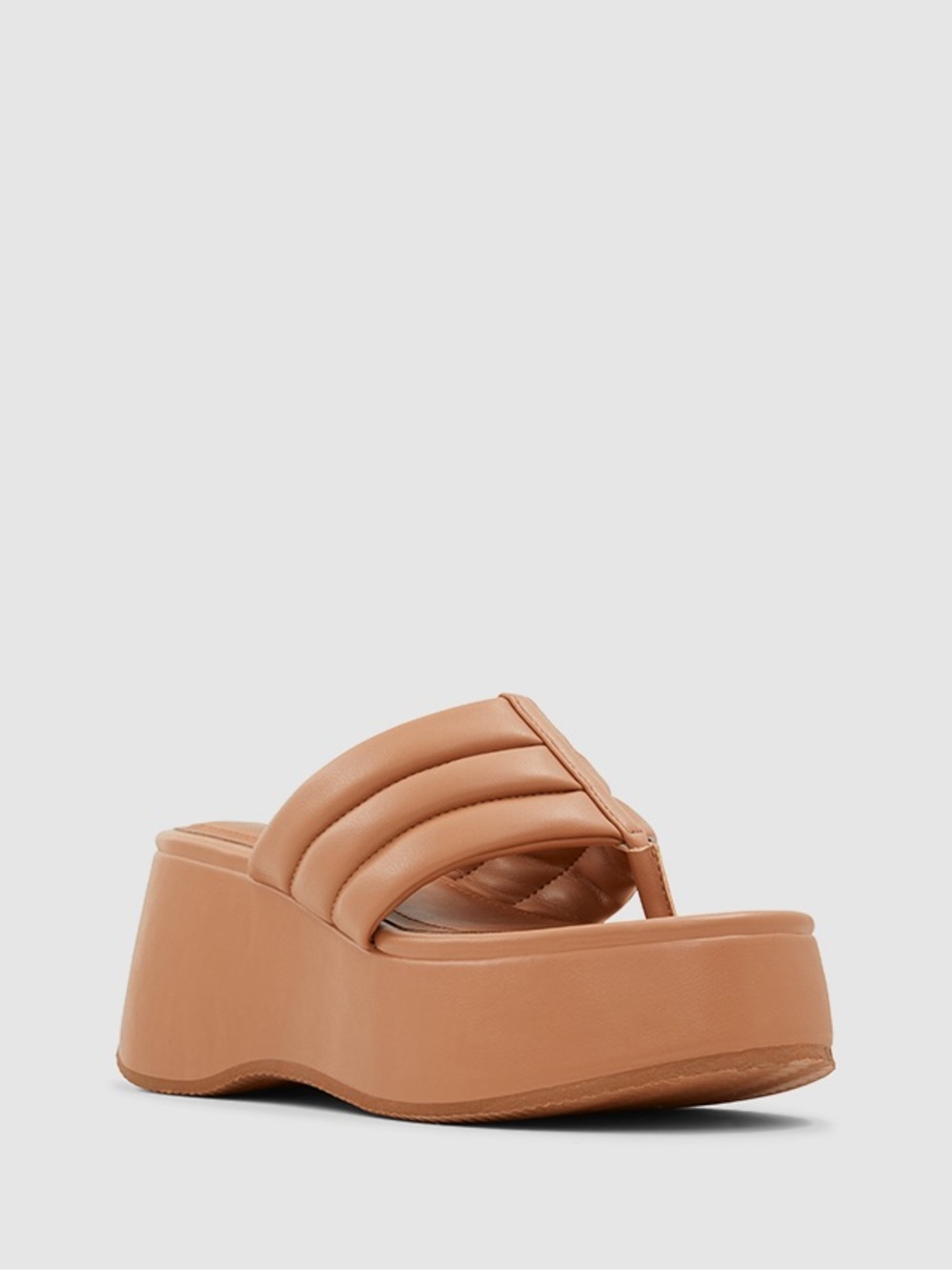 Call it Spring Valaeria Platform FlipFlops in Tan